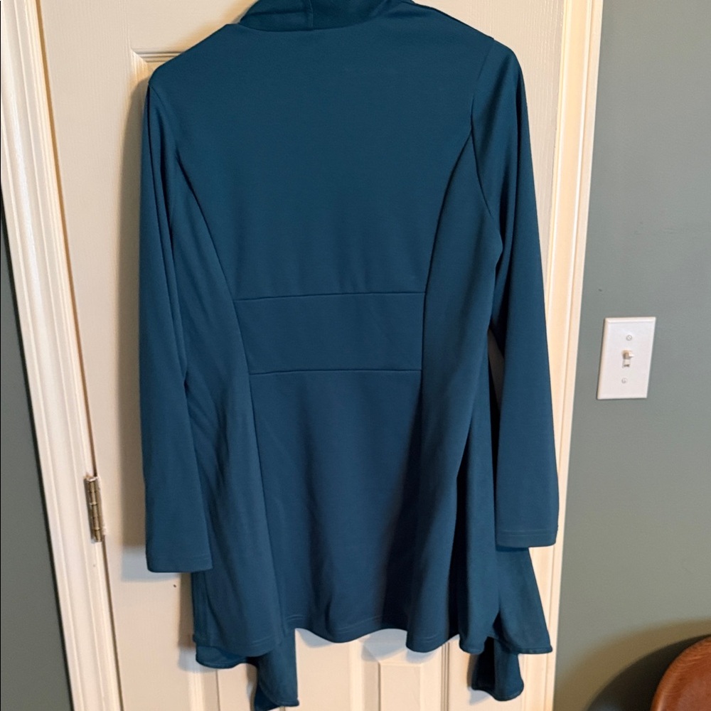 Elegant Teal Women's Sweater - Picture 4 of 7